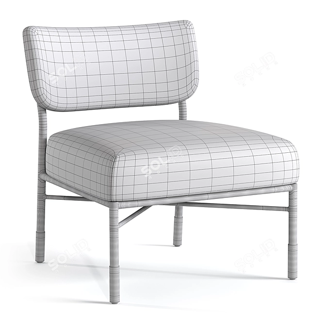 Four Hands Mercer Chair Forest 3D model image 4