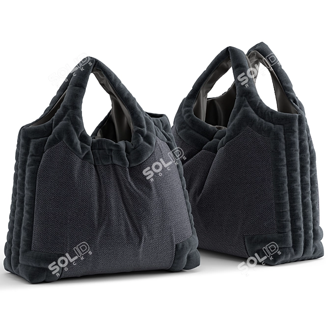  Chic Tote Bags - Set 10 3D model image 1