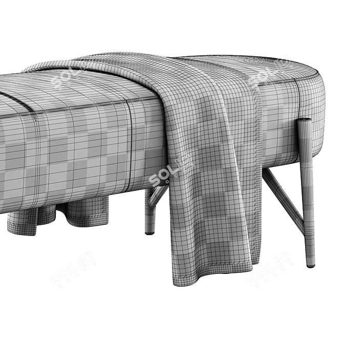 Vittorio Bench: Giuseppe Nicoletti Design 3D model image 5