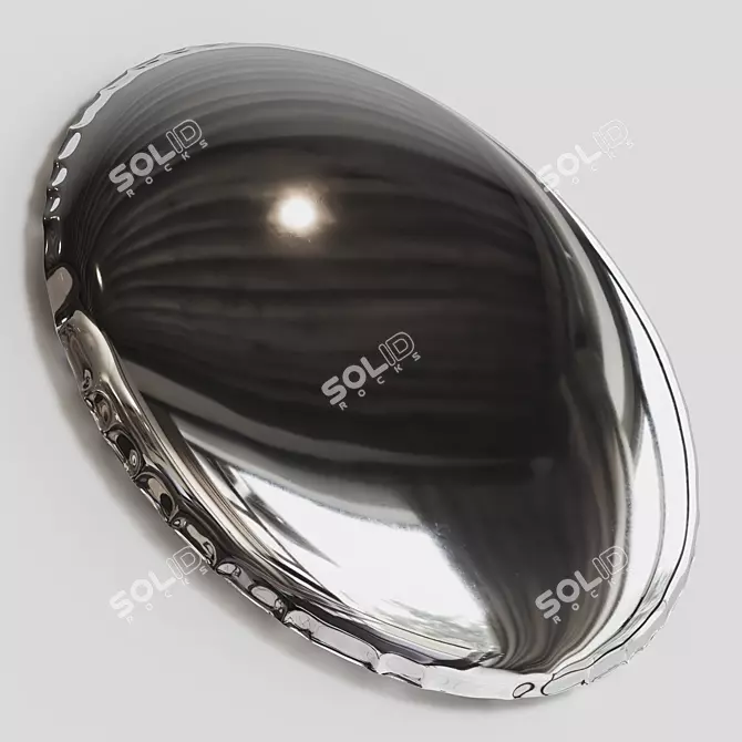 Sleek Modern Abstract Mirror Design 3D model image 3