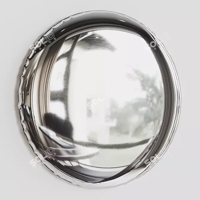 Sleek Modern Abstract Mirror Design 3D model image 8