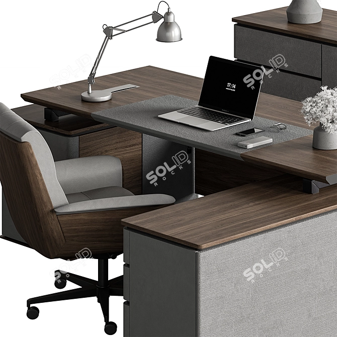 Executive Desk - Modern Office Furniture 3D model image 4