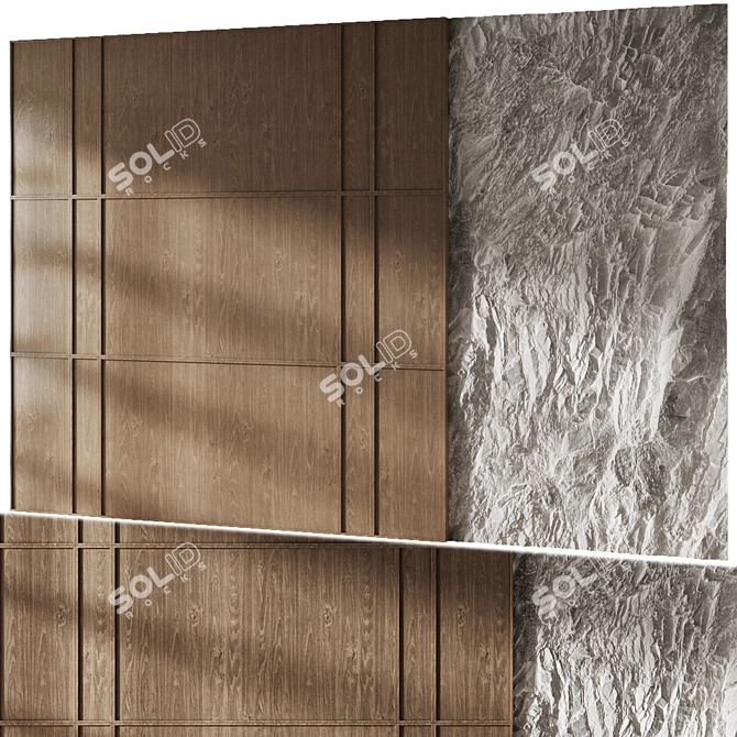 Elegant Decorative Wall Panel - 3D 3D model image 1