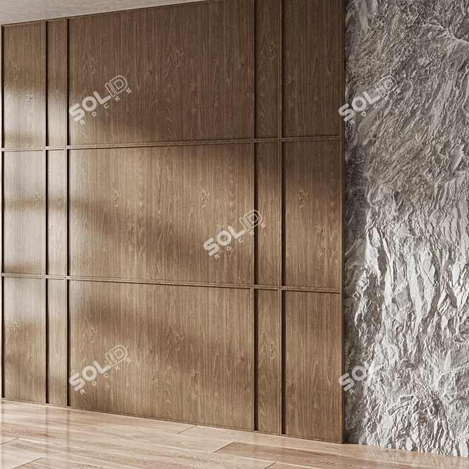 Elegant Decorative Wall Panel - 3D 3D model image 3