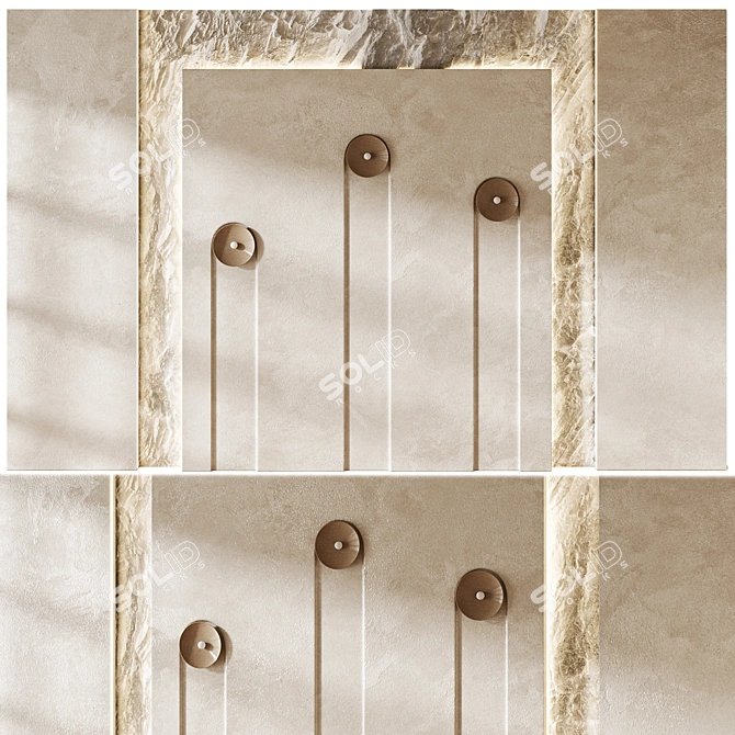  Decorative Wall Panel Headboard 3D model image 2