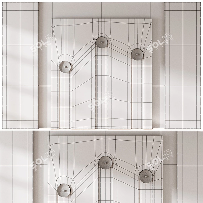  Decorative Wall Panel Headboard 3D model image 4