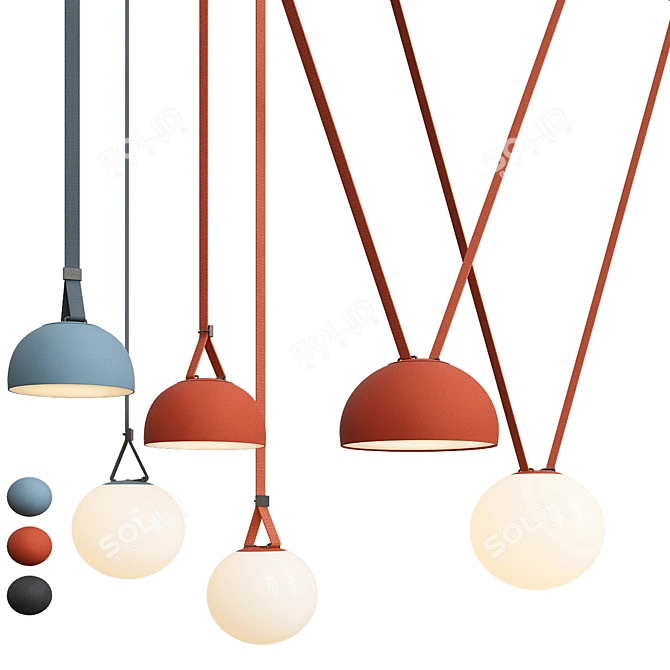 Modern Elegance Pendant Lighting 3D model image 1