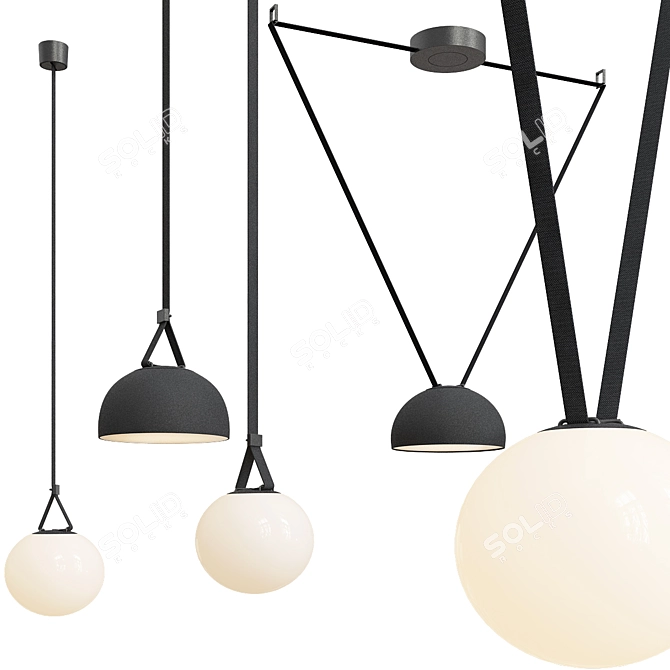 Modern Elegance Pendant Lighting 3D model image 2