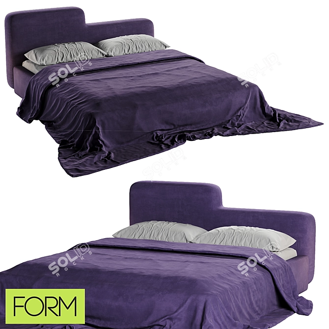 Modern Design LIQ-1 Bed 3D model image 1