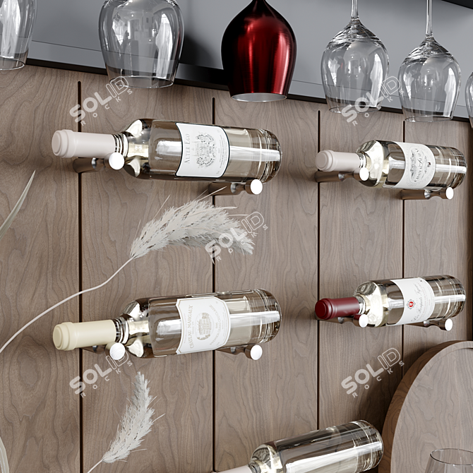  Stylish Wine Shelf Organizer 3D model image 2