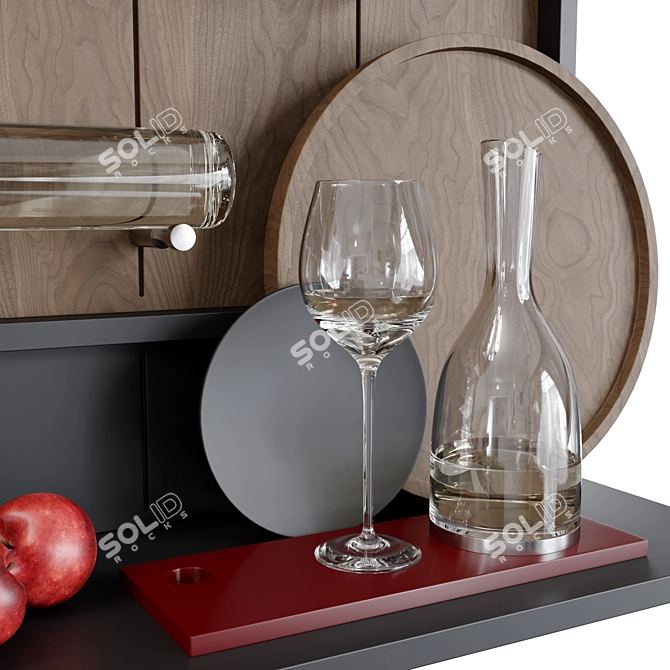  Stylish Wine Shelf Organizer 3D model image 4