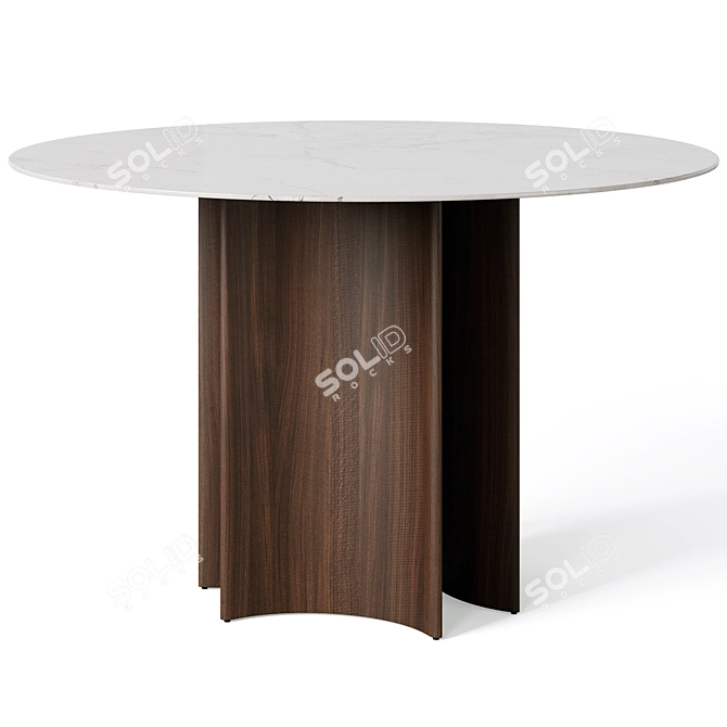 Modern Dining Set: Marnay Table & Ami Chair 3D model image 4