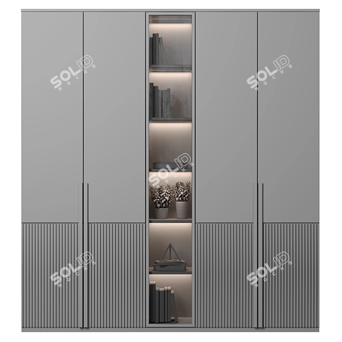 Modular Cabinet & Shelf Ensemble 3D model image 3