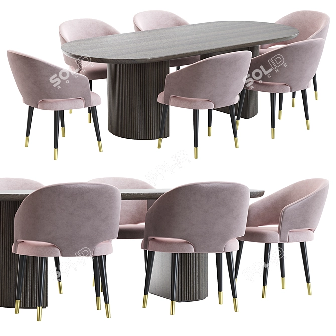 Modern Moon Table Konyshev Design 3D model image 1