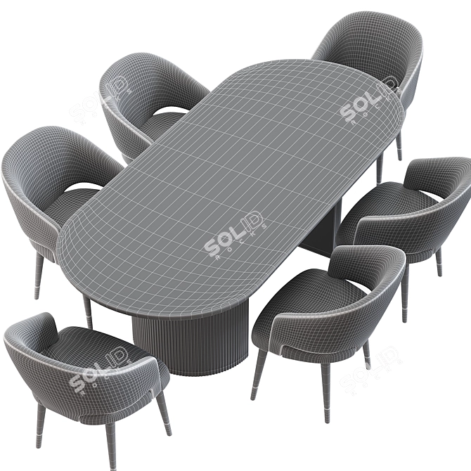 Modern Moon Table Konyshev Design 3D model image 4