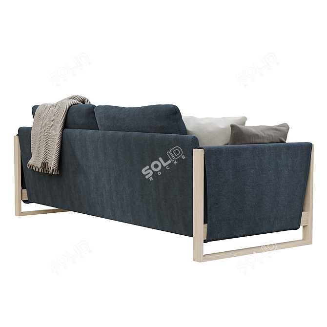 Scandi Chic Sleeper Sofa Bed 3D model image 5