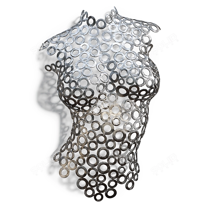 Elegant Female Torso Sculpture 3D model image 2