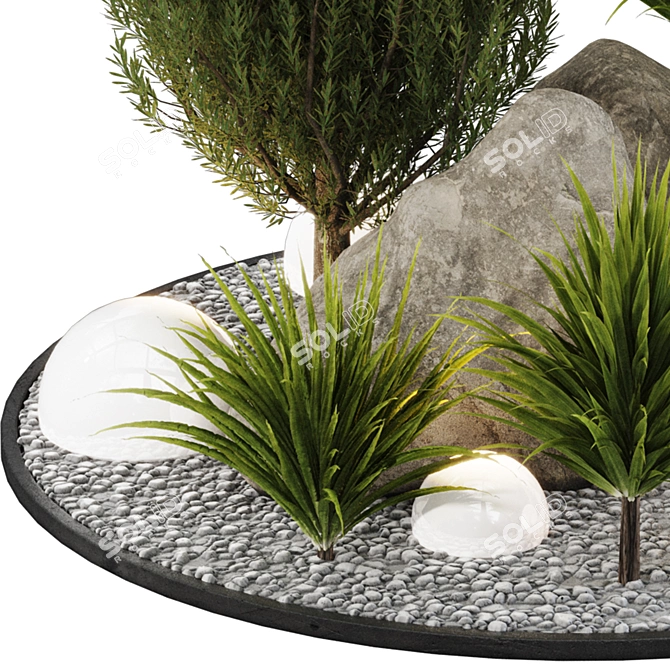 Landscaping Tree Bush OBJ Bundle 3D model image 3