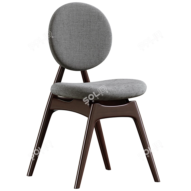 Elegant Carlisle Dark Gray Chair 3D model image 2