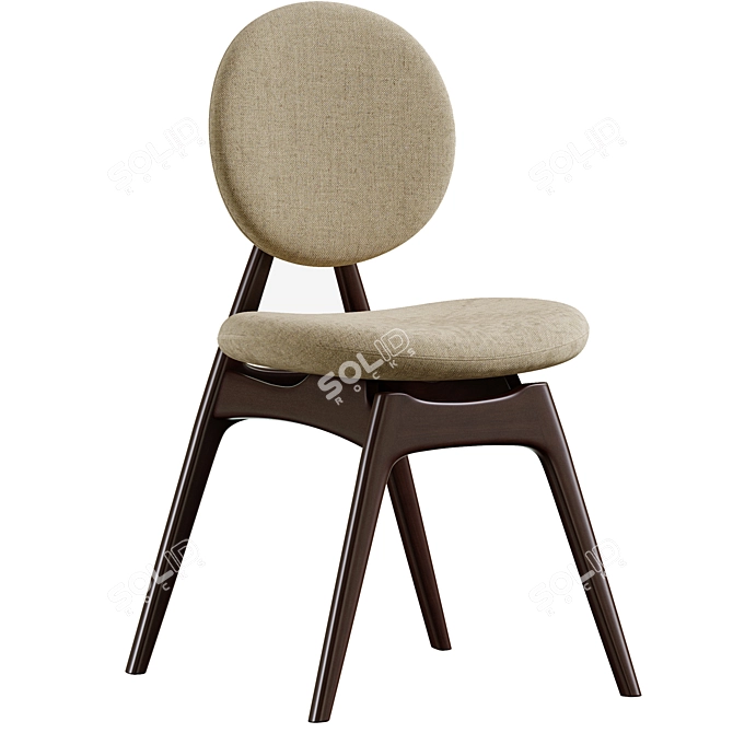 Elegant Carlisle Dark Gray Chair 3D model image 3