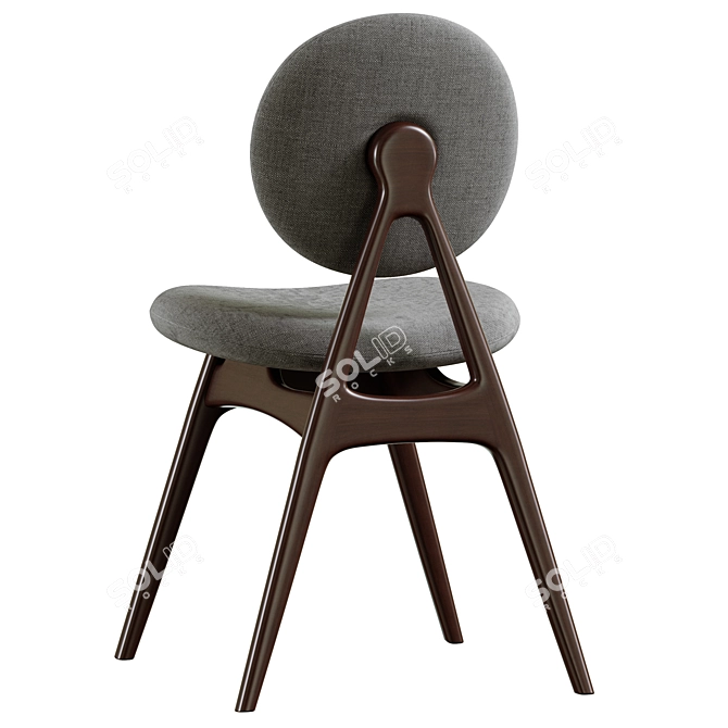 Elegant Carlisle Dark Gray Chair 3D model image 5