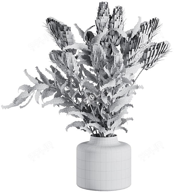 Modern Bouquet Vase Set4 3D model image 4