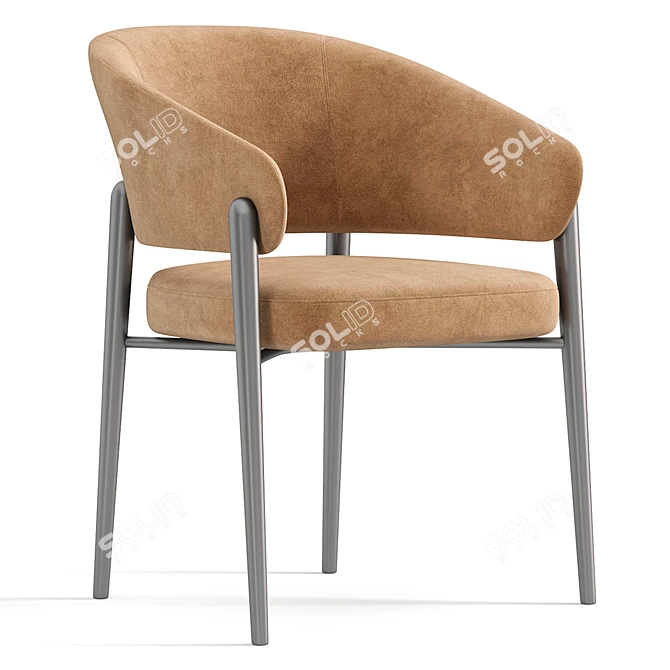 Modern Linda Chair, Sleek Design 3D model image 2