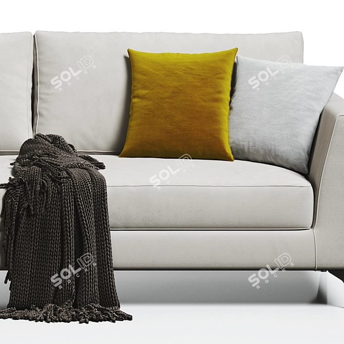 Elegant Meridiani Louis Up Sofa 3D model image 3