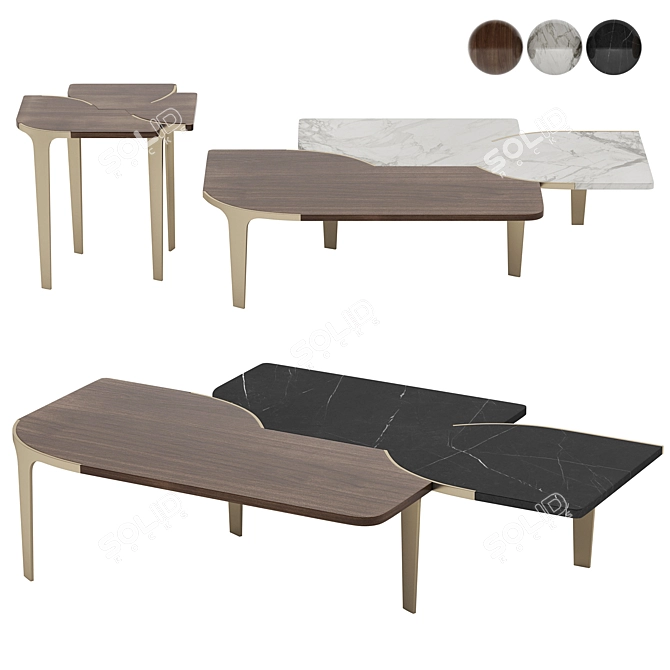 Luxury Soul Coffee Side Tables 3D model image 1