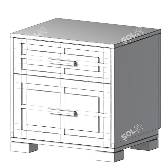 Classic Style Empi 1-Section Nightstand 3D model image 2