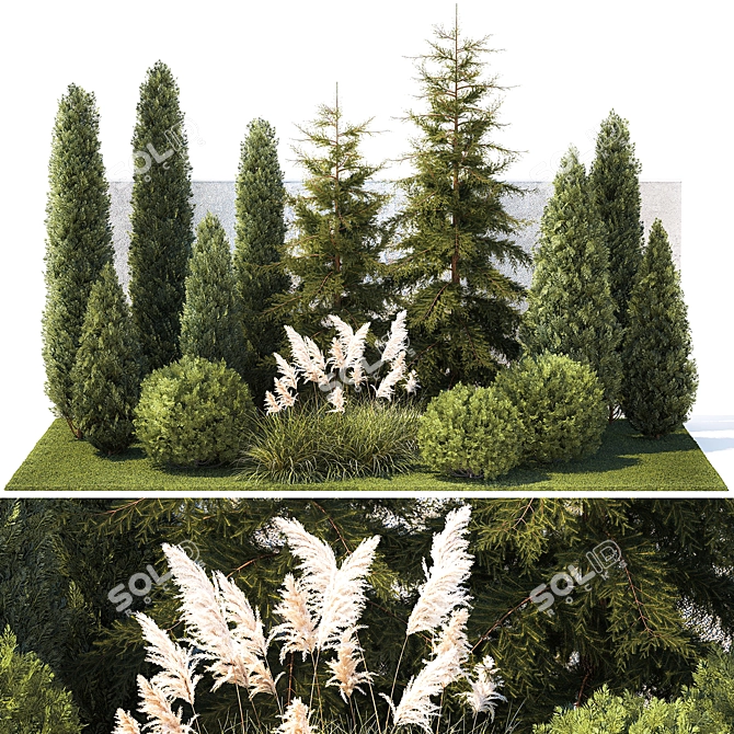 Landscape Design Plant Collection 3D model image 1