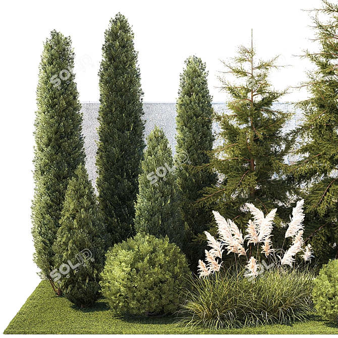 Landscape Design Plant Collection 3D model image 2