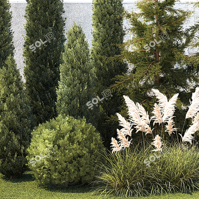 Landscape Design Plant Collection 3D model image 4