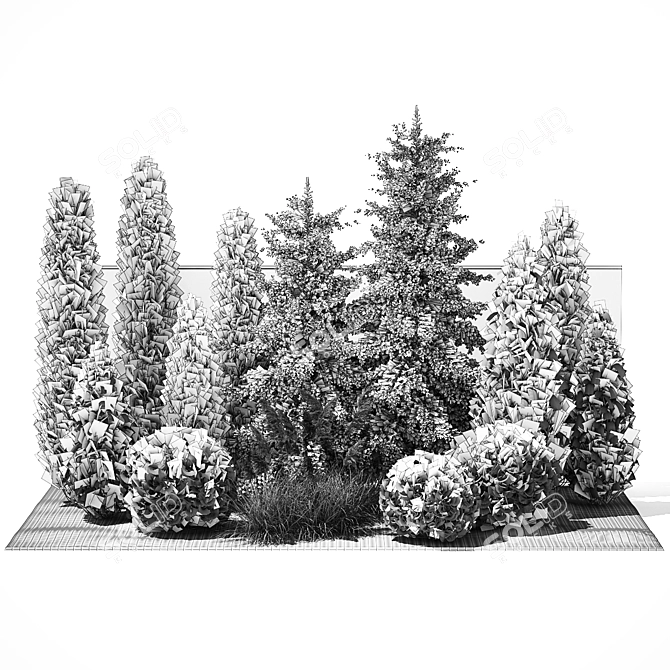 Landscape Design Plant Collection 3D model image 7