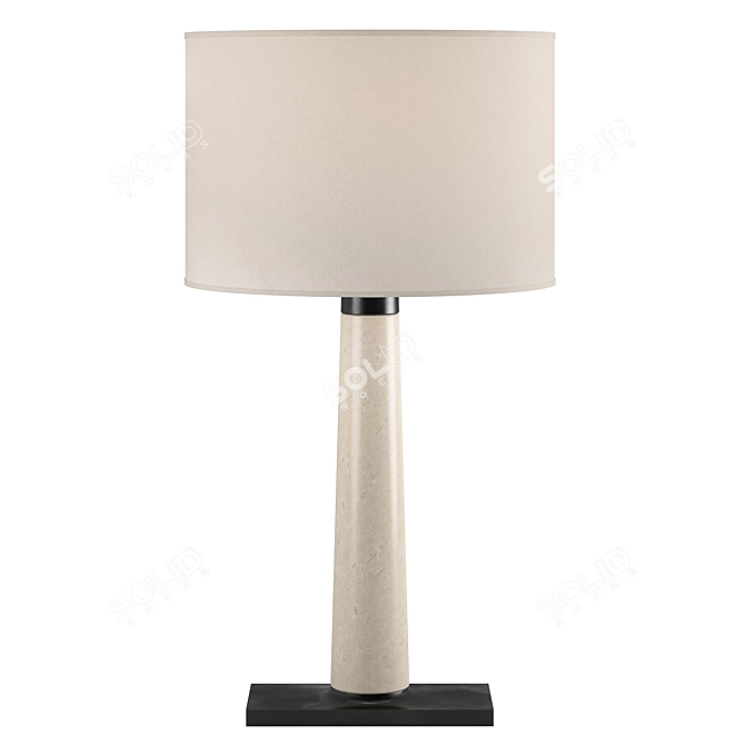 Athena Marble Bronze Table Lamp 3D model image 3