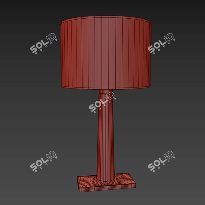 Athena Marble Bronze Table Lamp 3D model image 5