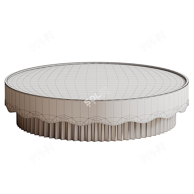 Modern Wood Ecou Ceiling Light 3D model image 2