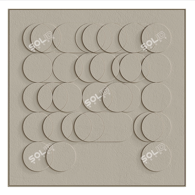 Textured Modern Art Set #79 3D model image 2