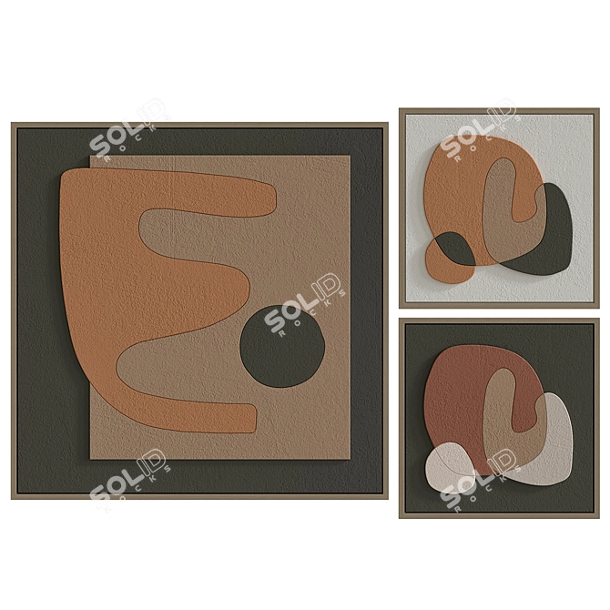 Organic Art Prints Set #80 3D model image 2