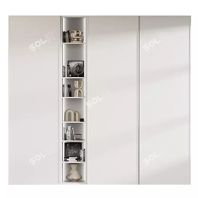 Modern Multifunctional Wardrobe 3D Model 3D model image 2