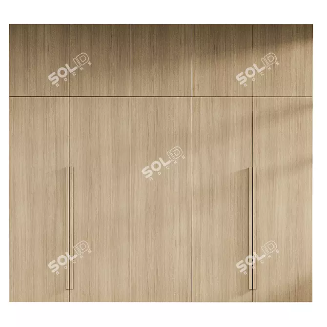 Sleek Modern Wardrobe Design 3D model image 2