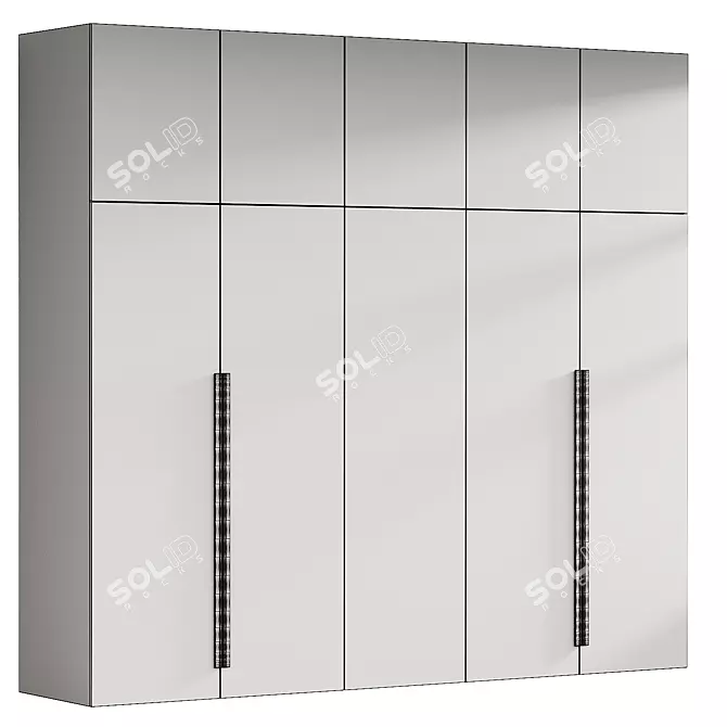 Sleek Modern Wardrobe Design 3D model image 3