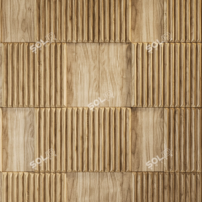 Smooth Mineral Panel: Textures Included 3D model image 3