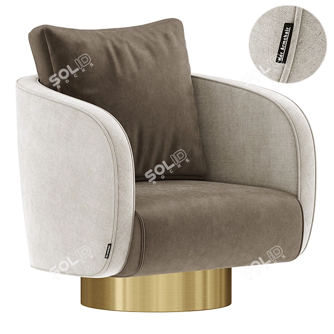 Elegant Her Armchair 2015 Model 3D model image 1