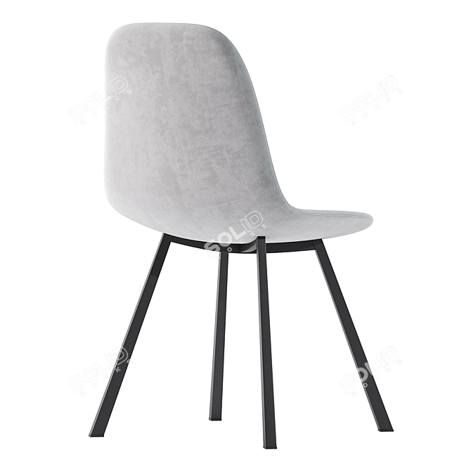 Comfort Metal Frame Dining Chair 3D model image 3