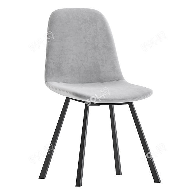 Comfort Metal Frame Dining Chair 3D model image 4