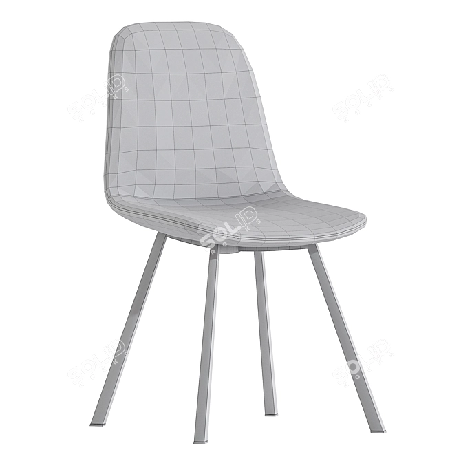 Comfort Metal Frame Dining Chair 3D model image 5