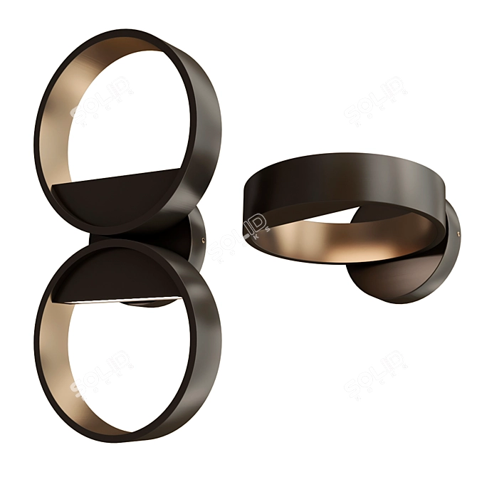 Elegant LED Outdoor Wall Sconces 3D model image 1