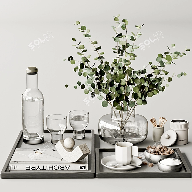 Modern Decorative Set Bundle 3D model image 1