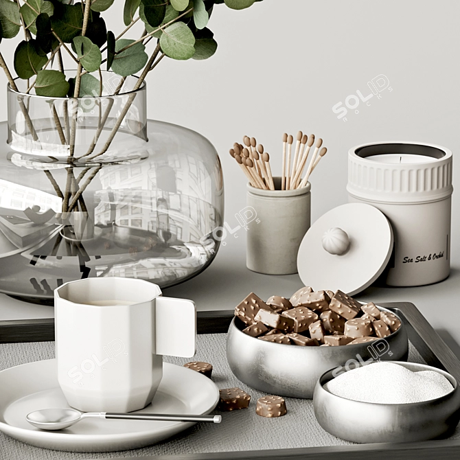 Modern Decorative Set Bundle 3D model image 2